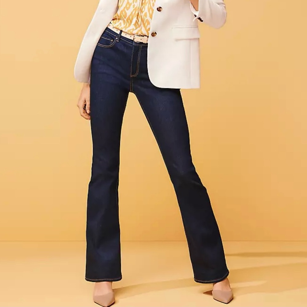 Ann Taylor Dark Blue Flare Jeans